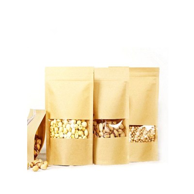 High-end rice kraft paper food grade packaging stand up pouch bag