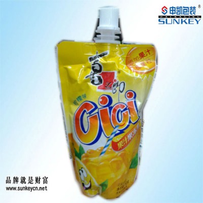 Printed aluminum foil spout stand up pouch