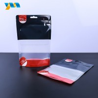 Custom printed transparent plastic packaging bag clear zip lock stand up pouch mylar bag